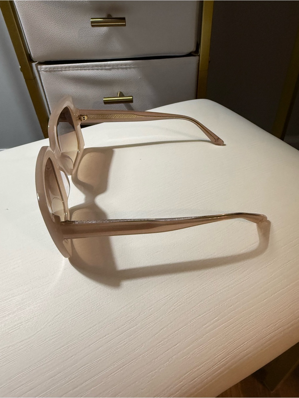 Patricia Nash Pale Pink/Taupe Oversized Square Sunglasses - Picture 5 of 8